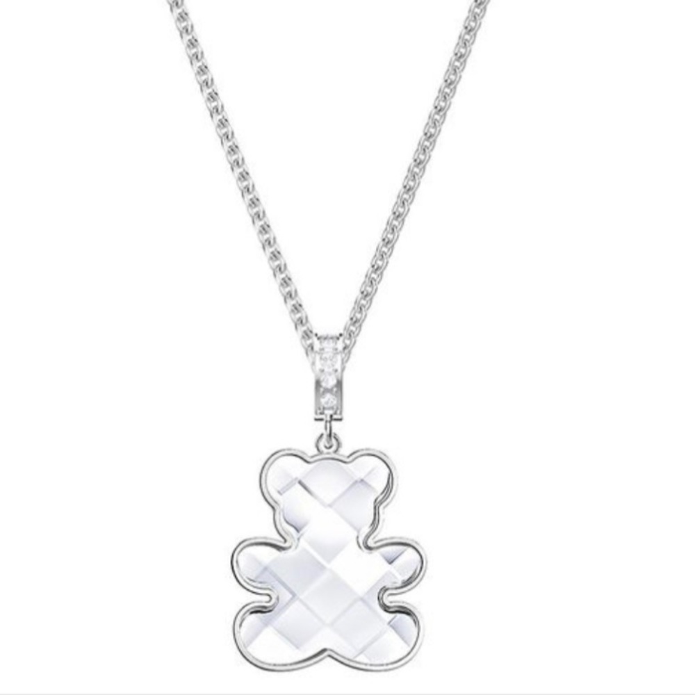 Swarovski teddy bear necklace pendant